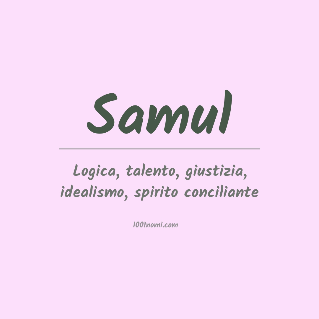 Significato del nome Samul