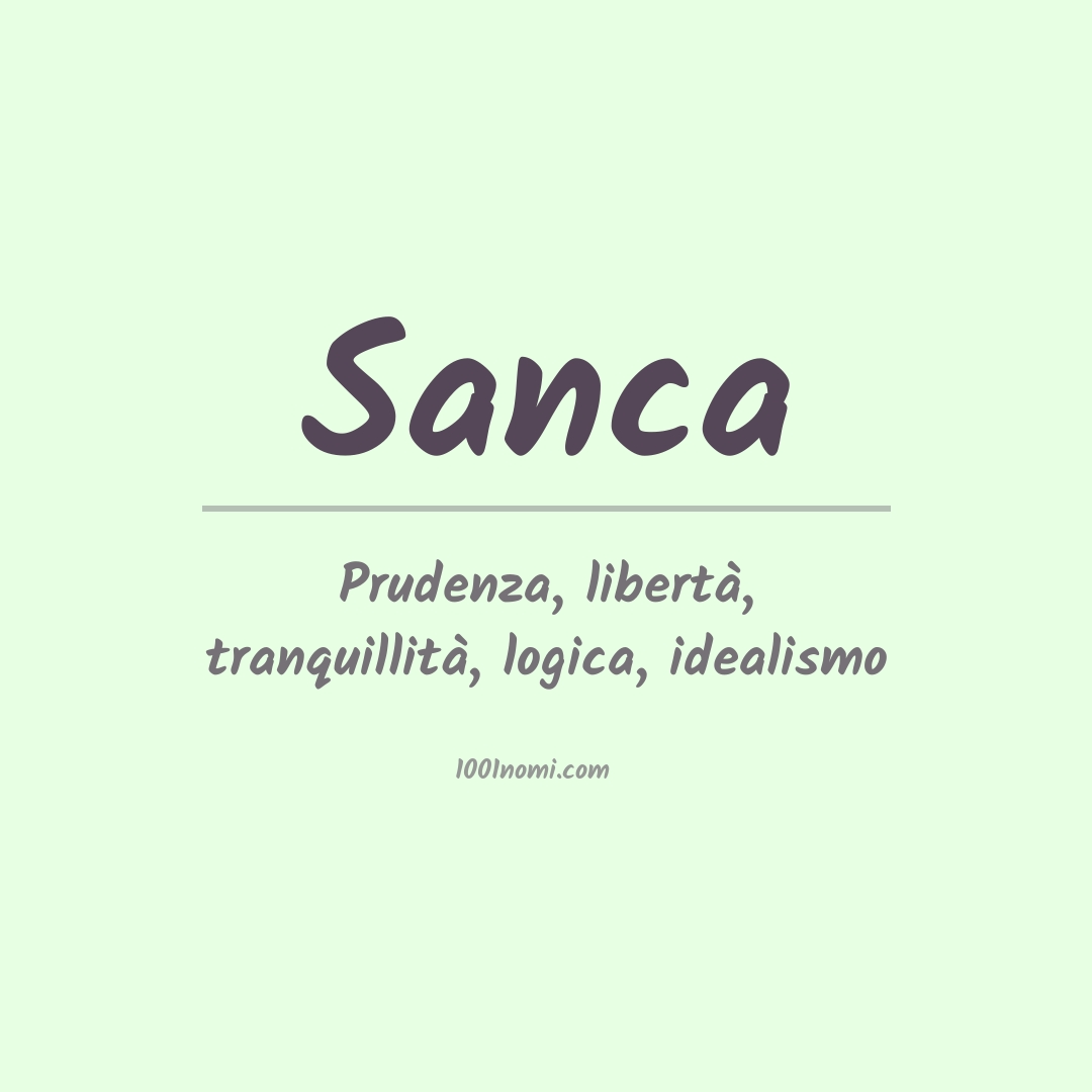 Significato del nome Sanca Significato del nome Sanca