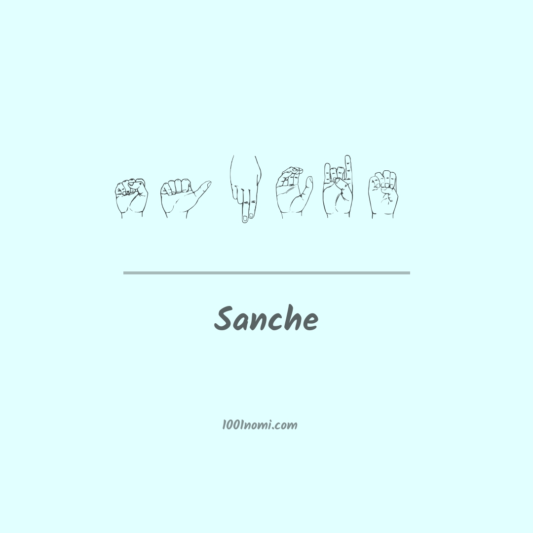Sanche nella lingua dei segni Sanche nella lingua dei segni