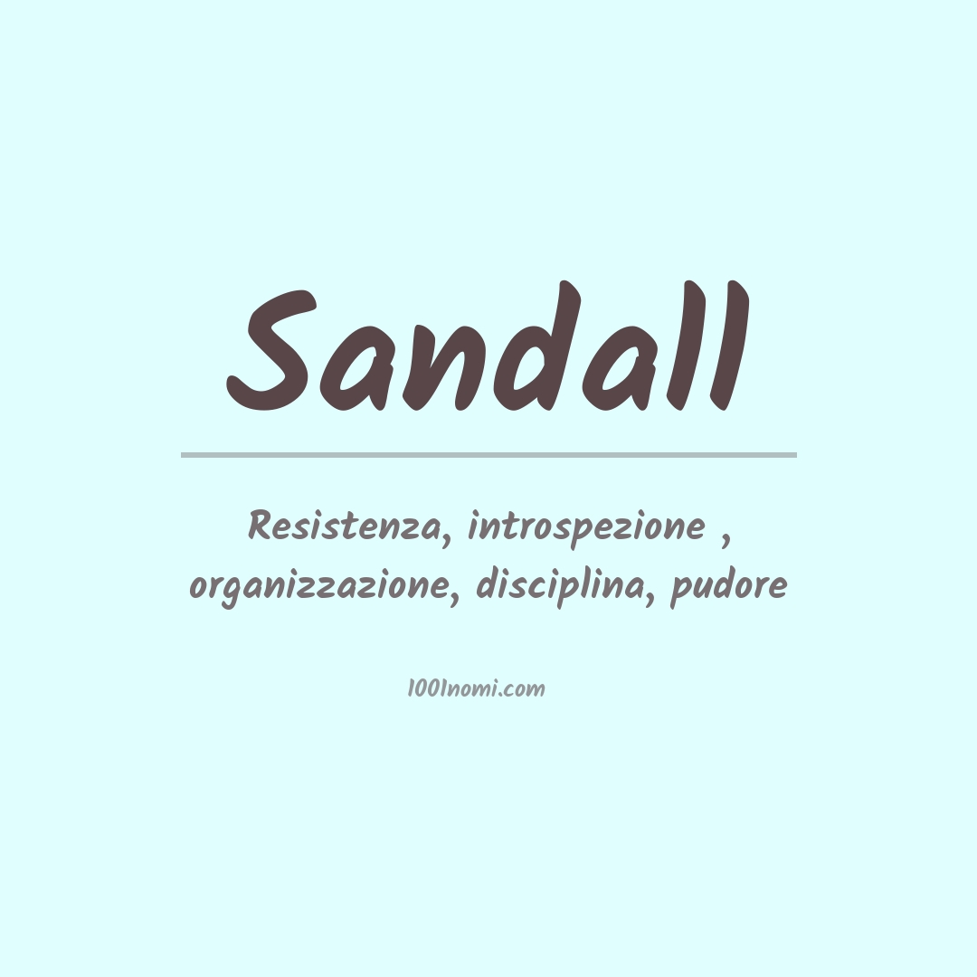 Significato del nome Sandall