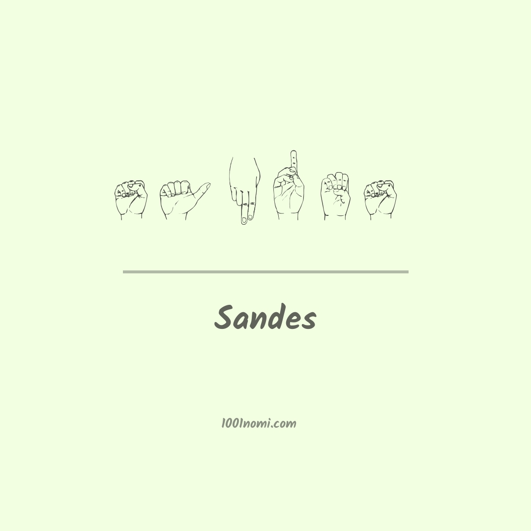 Sandes nella lingua dei segni Sandes nella lingua dei segni