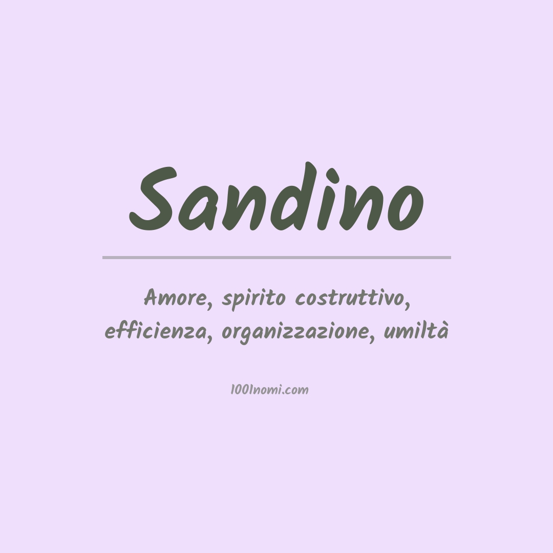 Significato del nome Sandino
