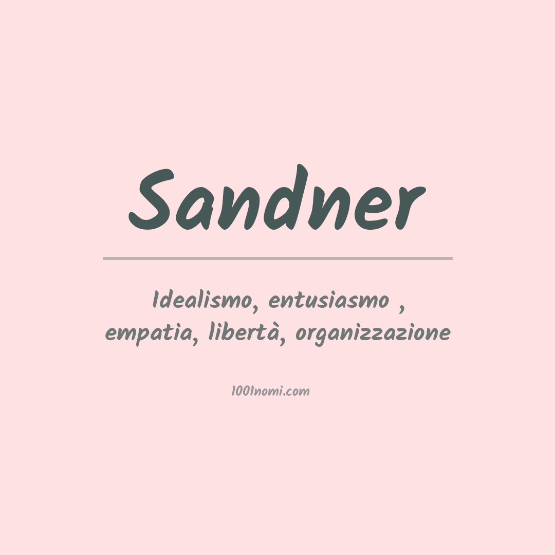 Significato del nome Sandner