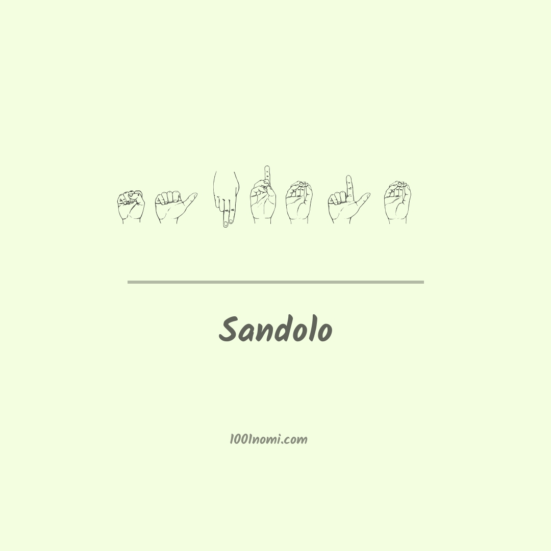 Sandolo nella lingua dei segni