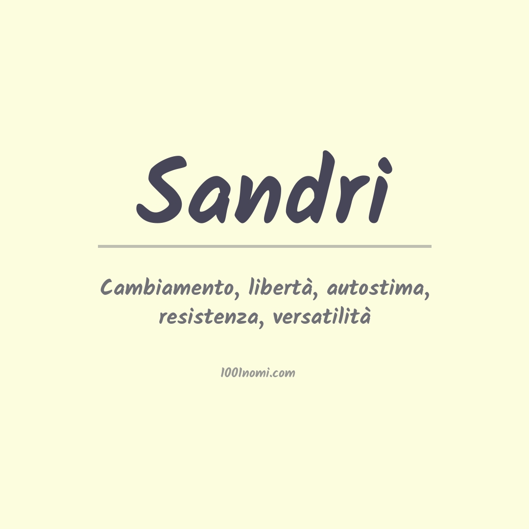 Significato del nome Sandri