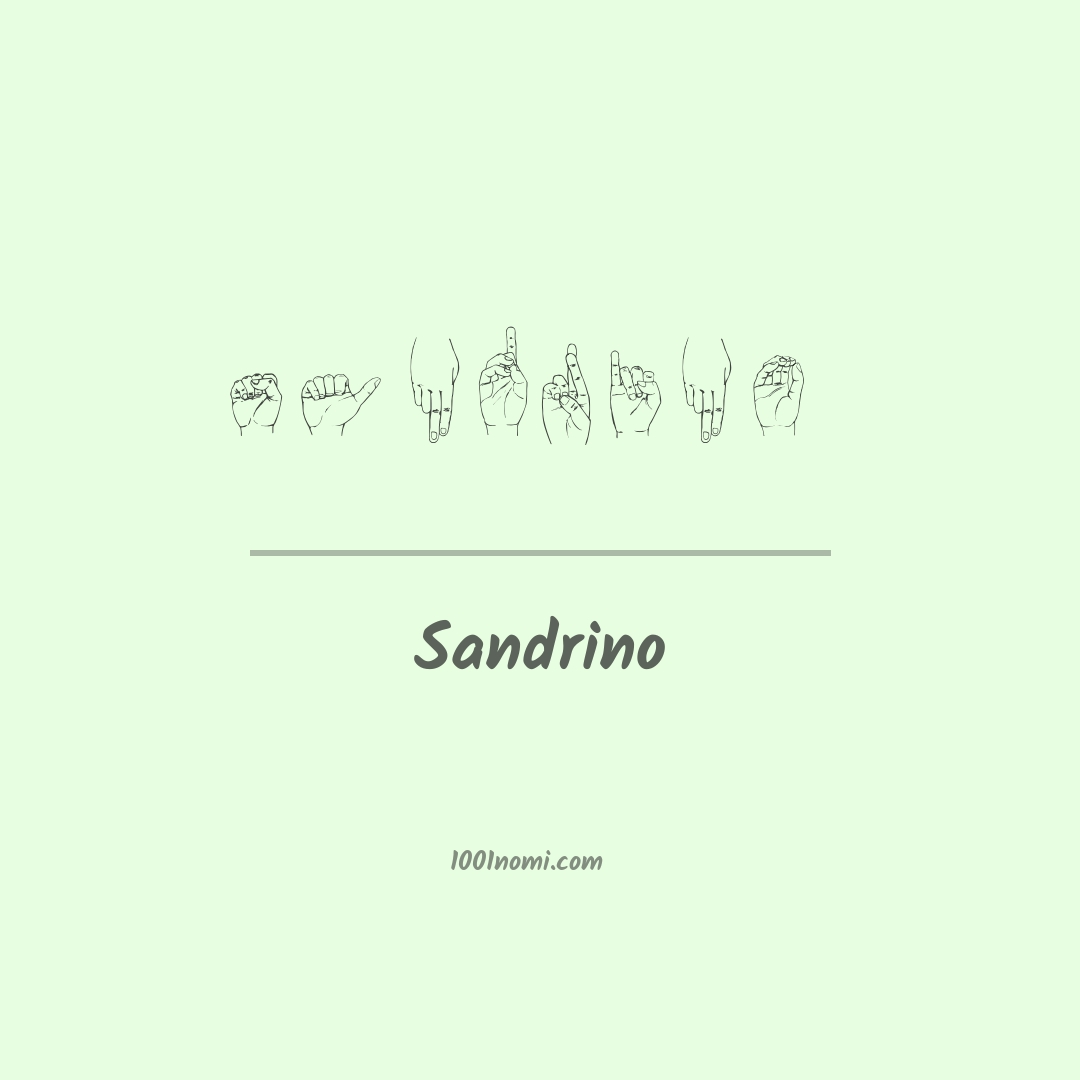 Sandrino nella lingua dei segni Sandrino nella lingua dei segni