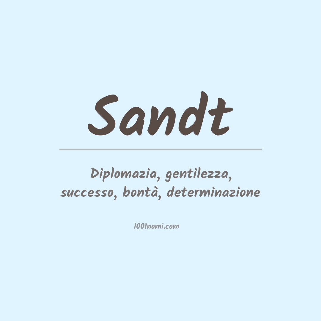 Significato del nome Sandt