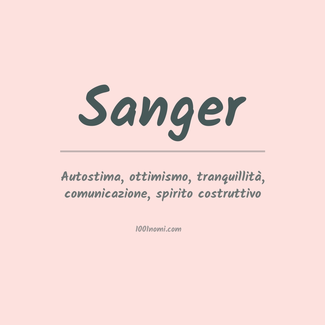 Significato del nome Sanger