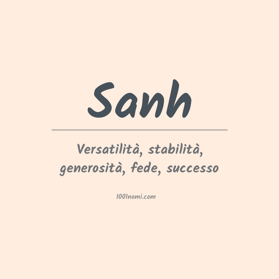 Significato del nome Sanh Significato del nome Sanh