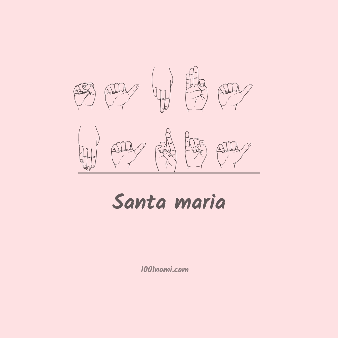 Santa maria nella lingua dei segni