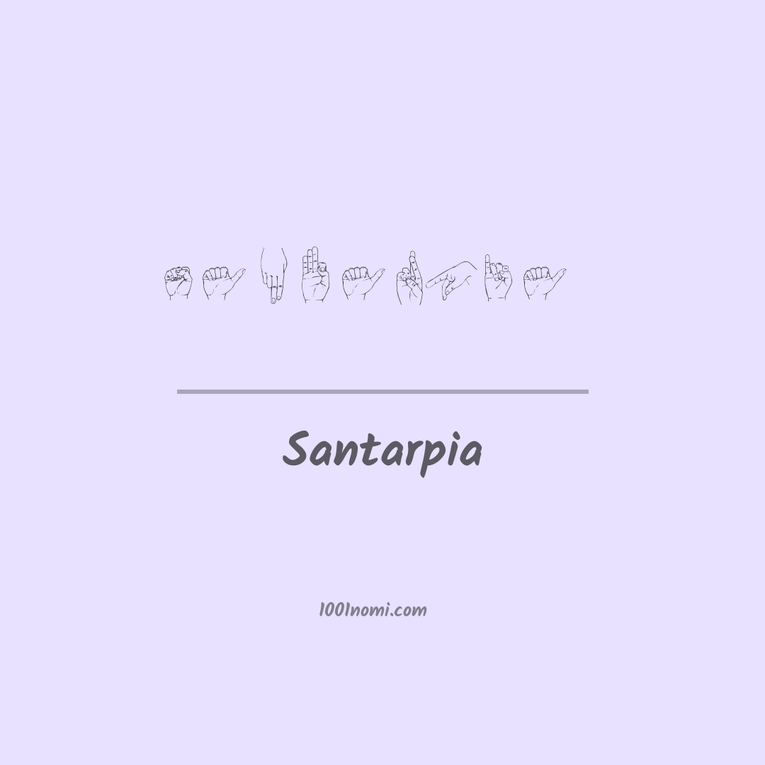 Santarpia nella lingua dei segni