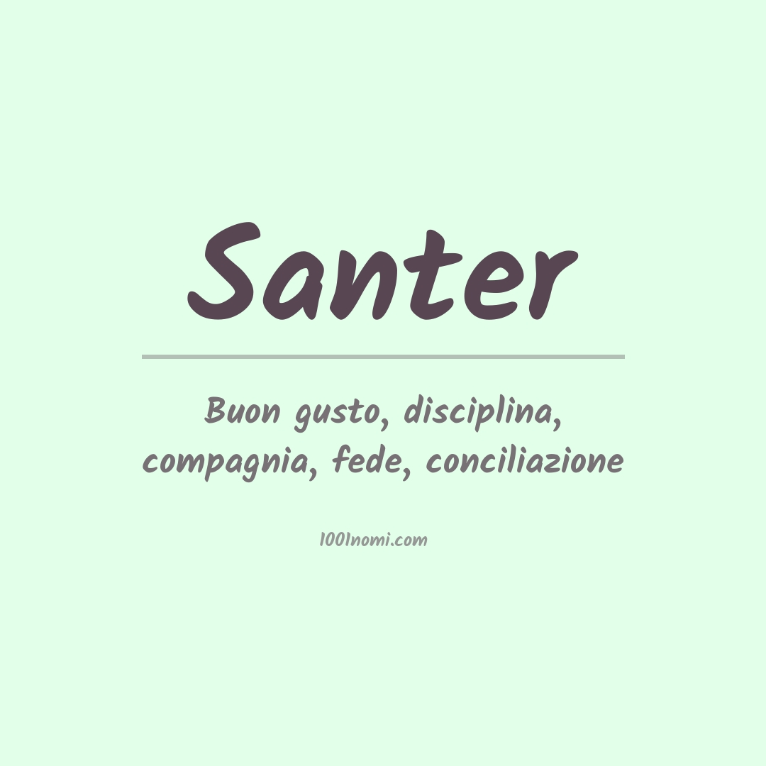 Significato del nome Santer