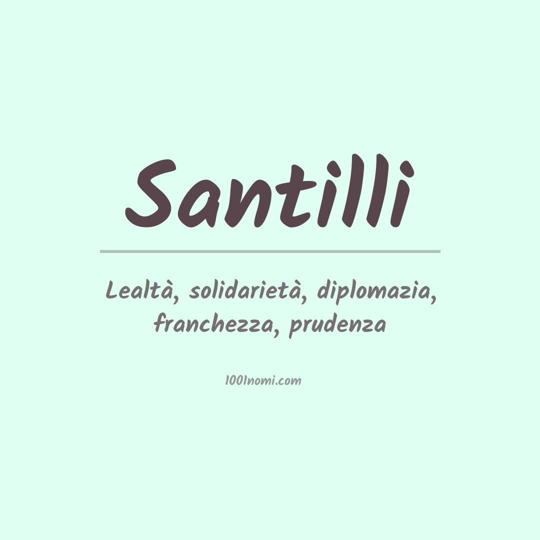 Significato del nome Santilli