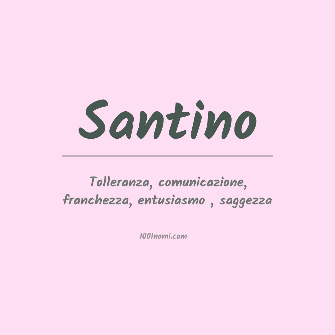 Significato del nome Santino