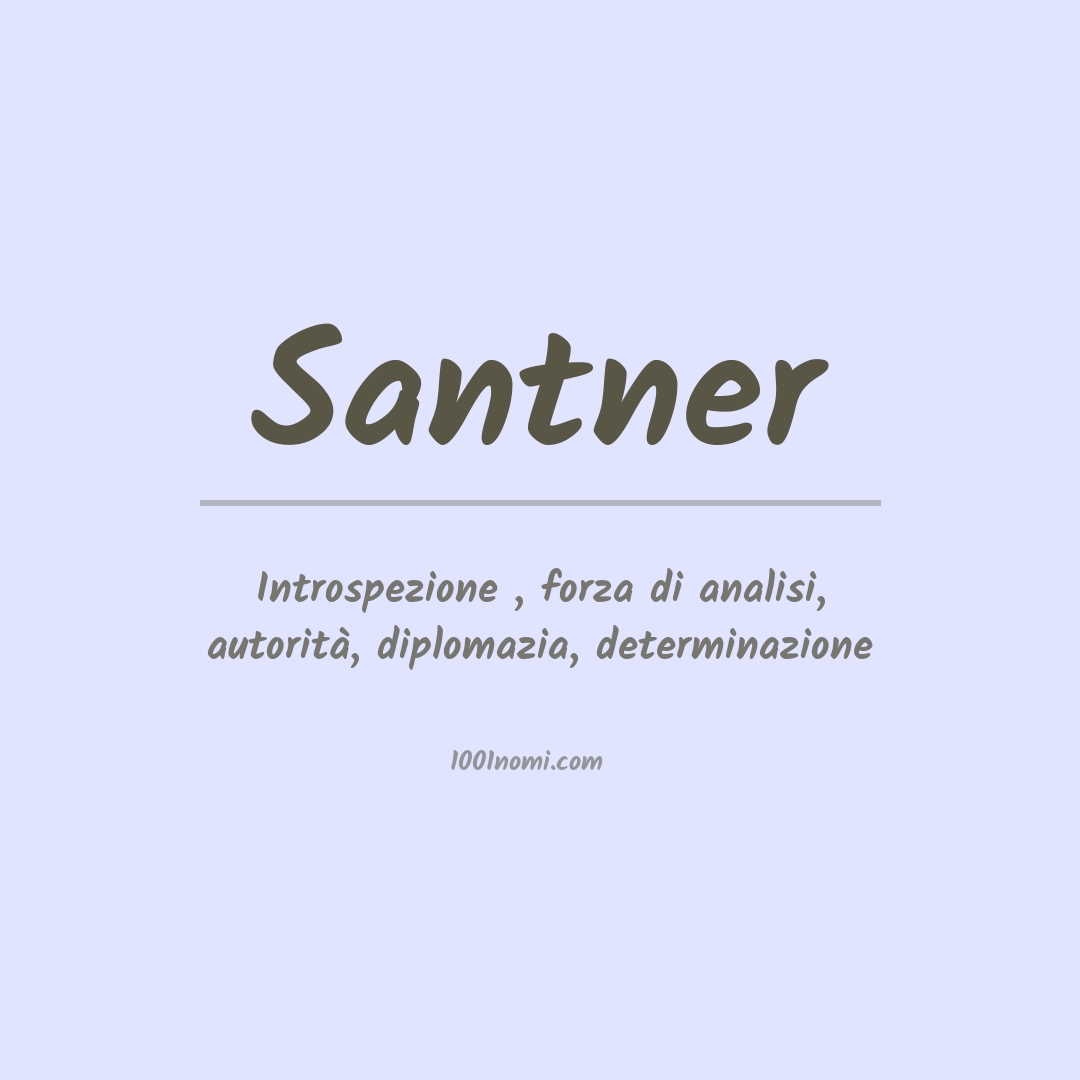 Significato del nome Santner