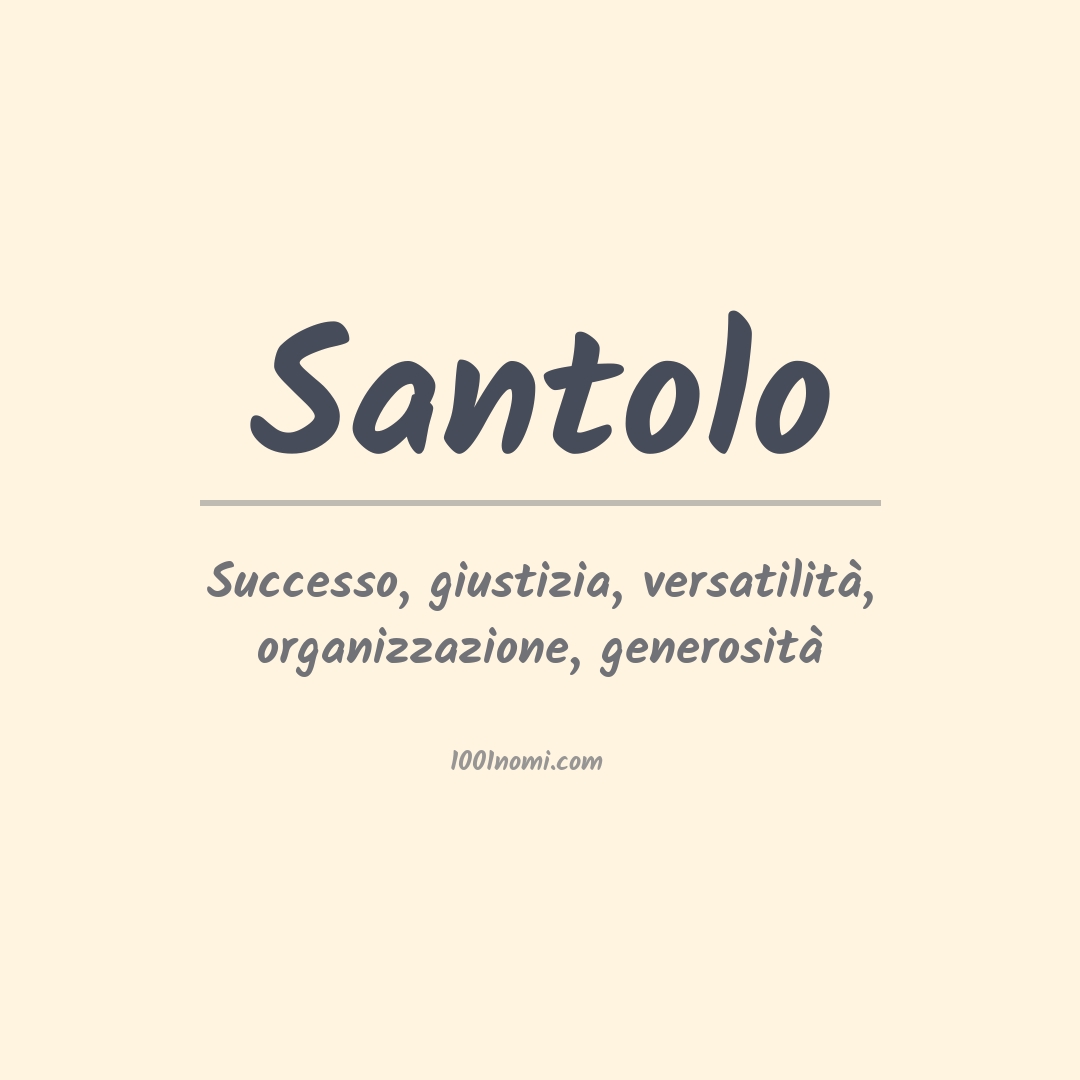 Significato del nome Santolo Significato del nome Santolo