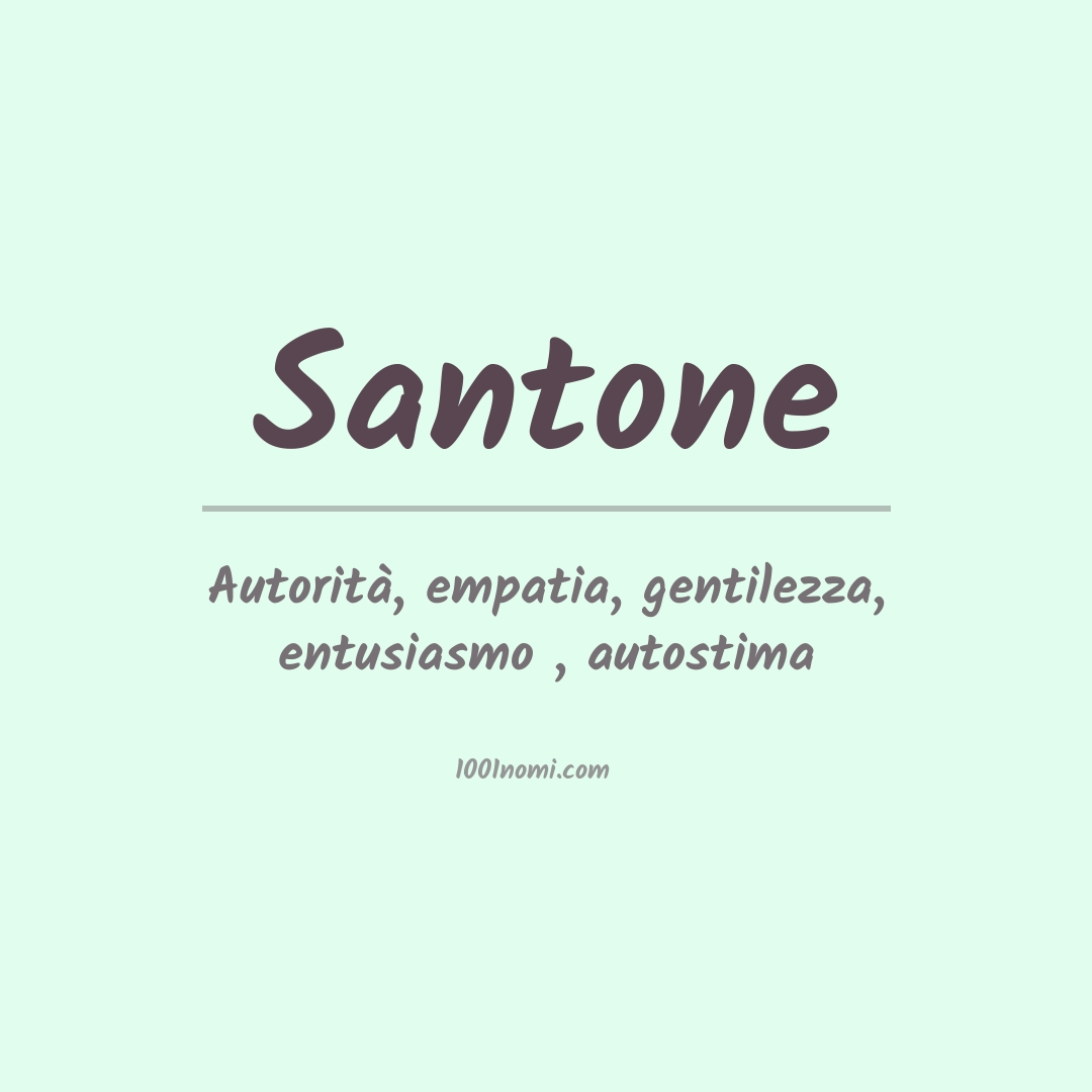 Significato del nome Santone