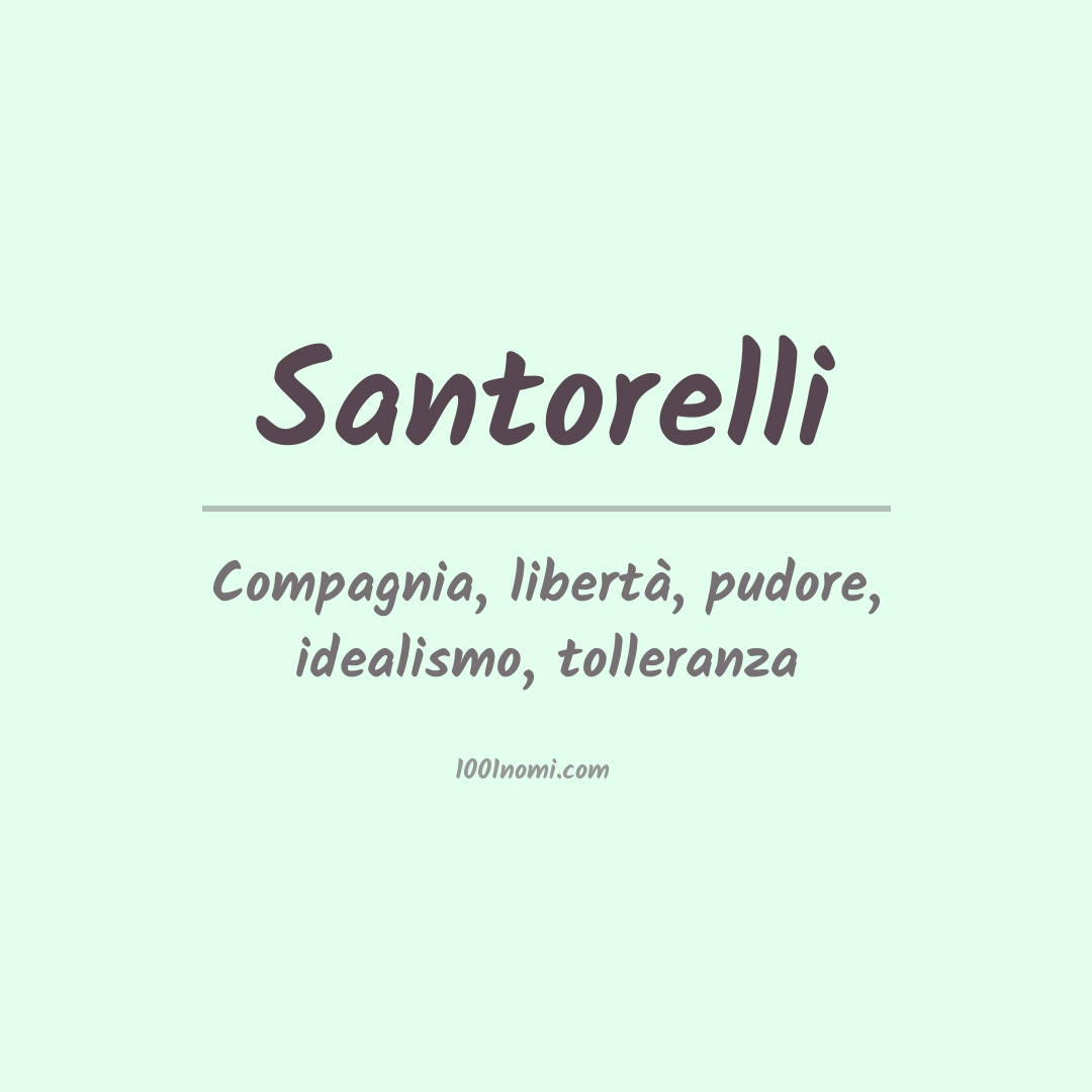 Significato del nome Santorelli