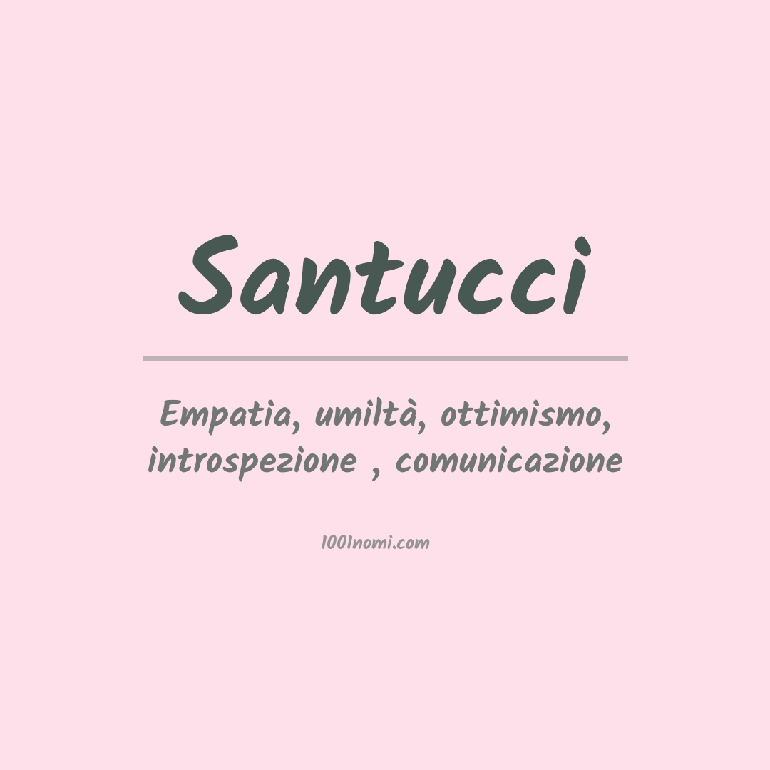 Significato del nome Santucci