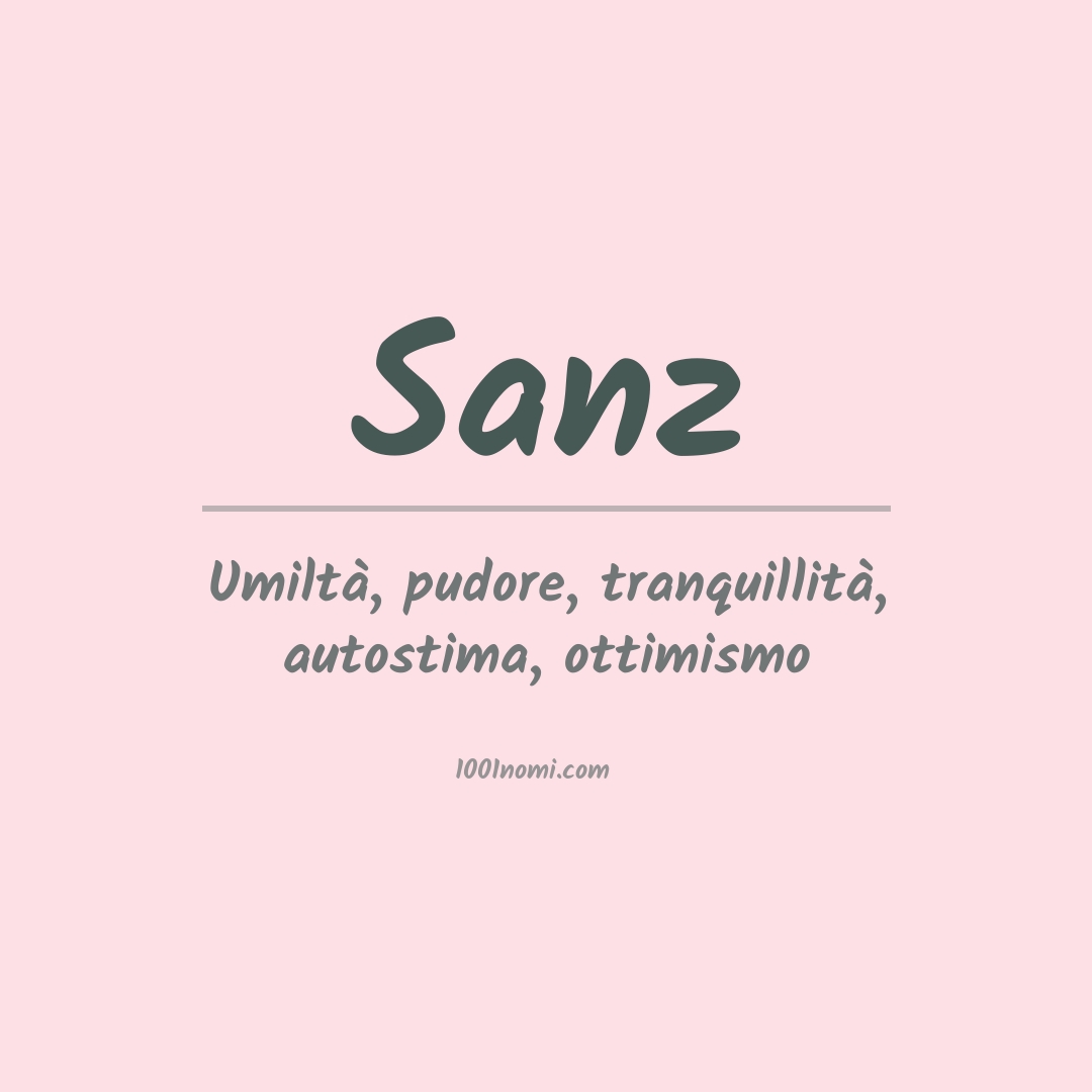 Significato del nome Sanz