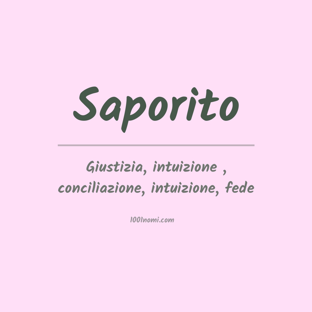 Significato del nome Saporito