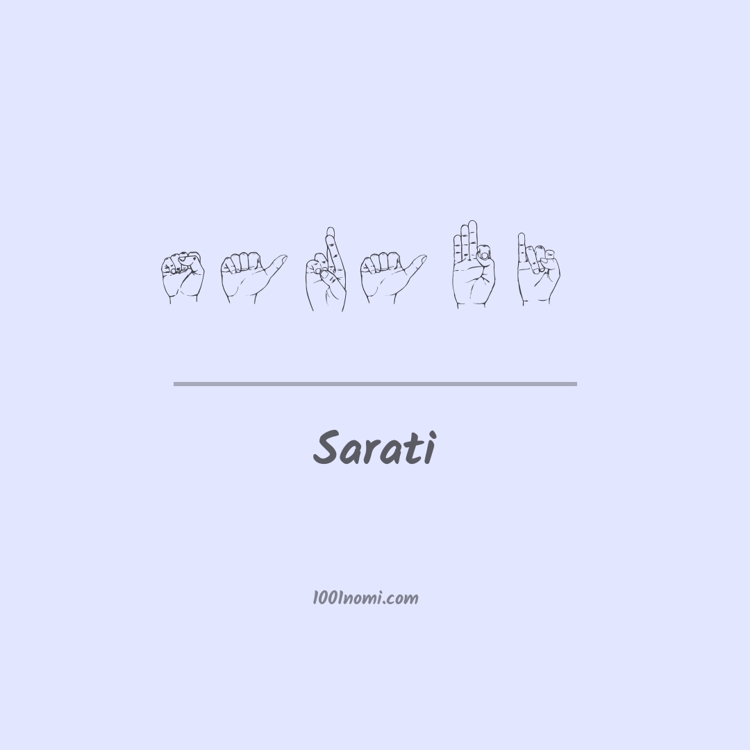 Sarati nella lingua dei segni