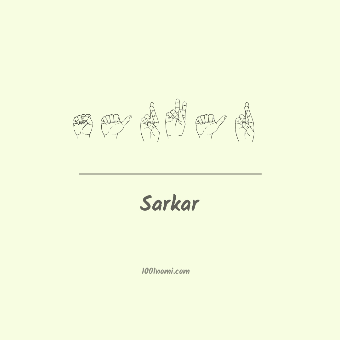 Sarkar nella lingua dei segni
