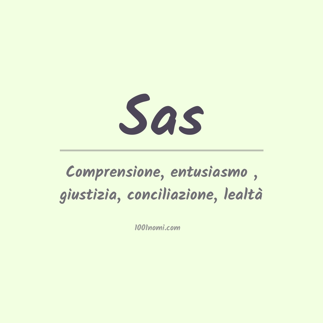 Significato del nome Sas