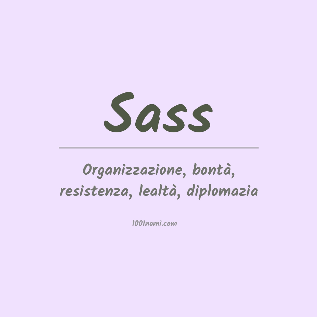 Significato del nome Sass