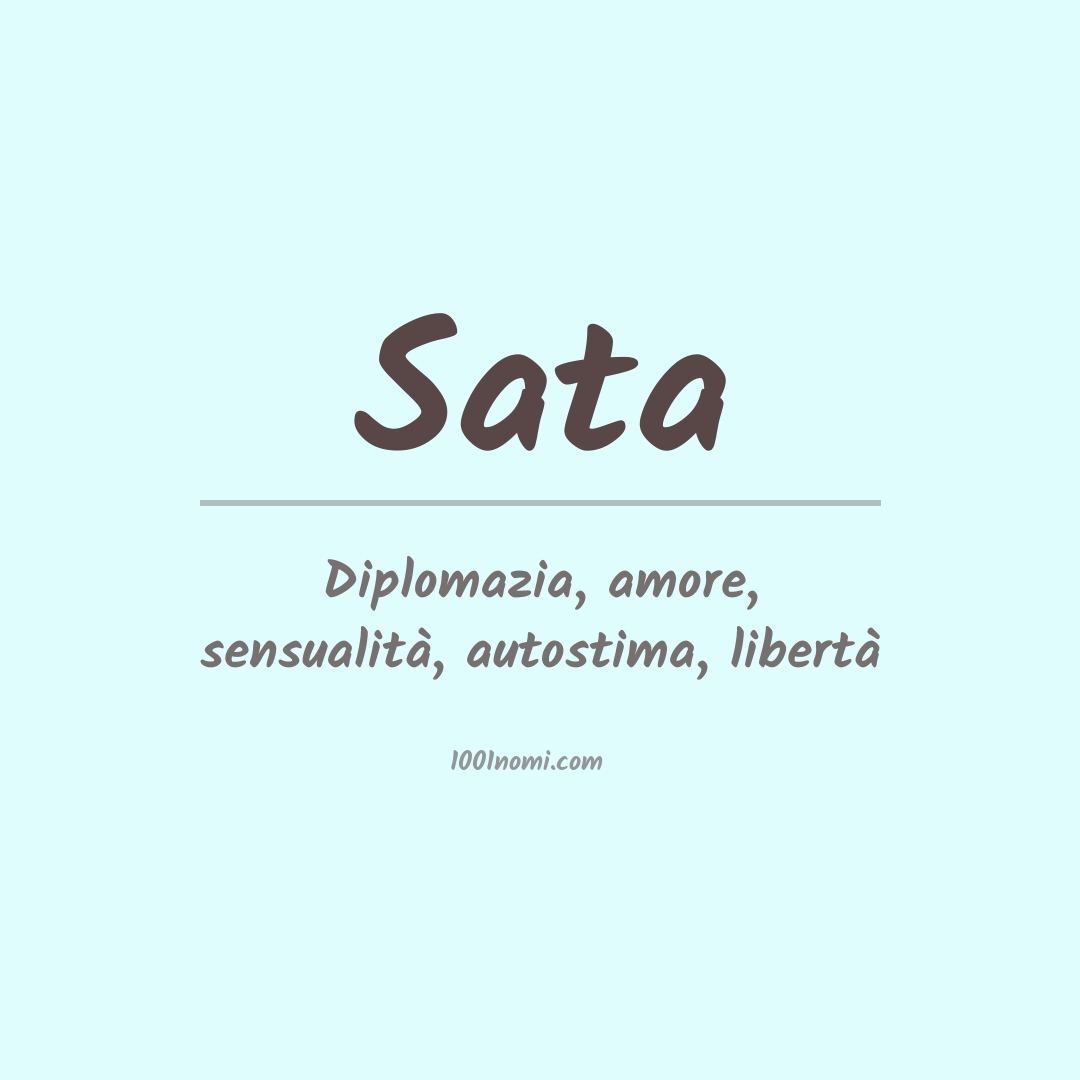 Significato del nome Sata Significato del nome Sata