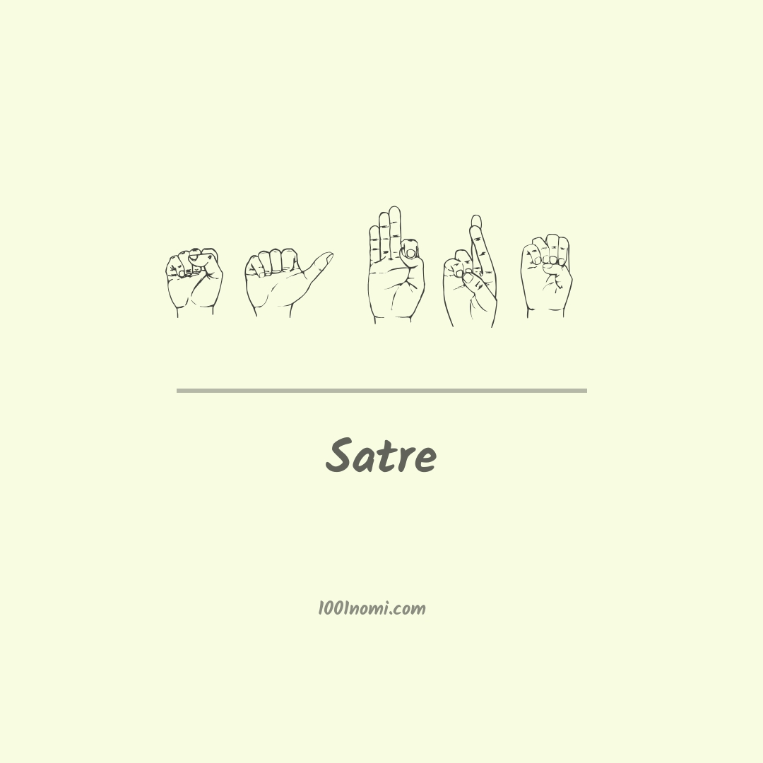 Satre nella lingua dei segni Satre nella lingua dei segni