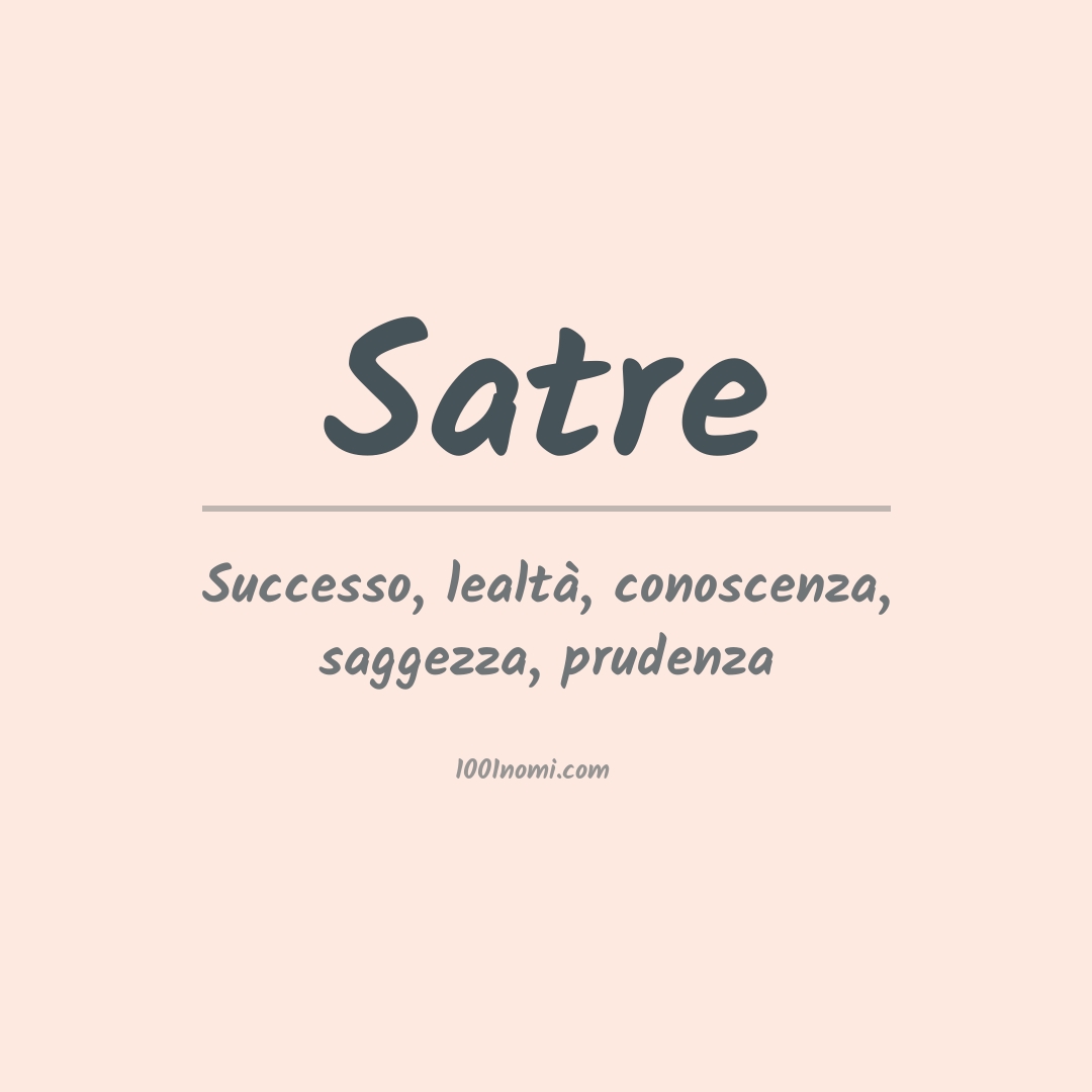 Significato del nome Satre Significato del nome Satre