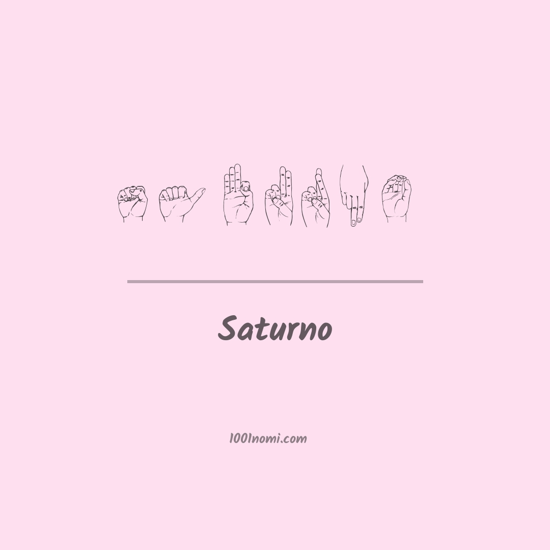 Saturno nella lingua dei segni