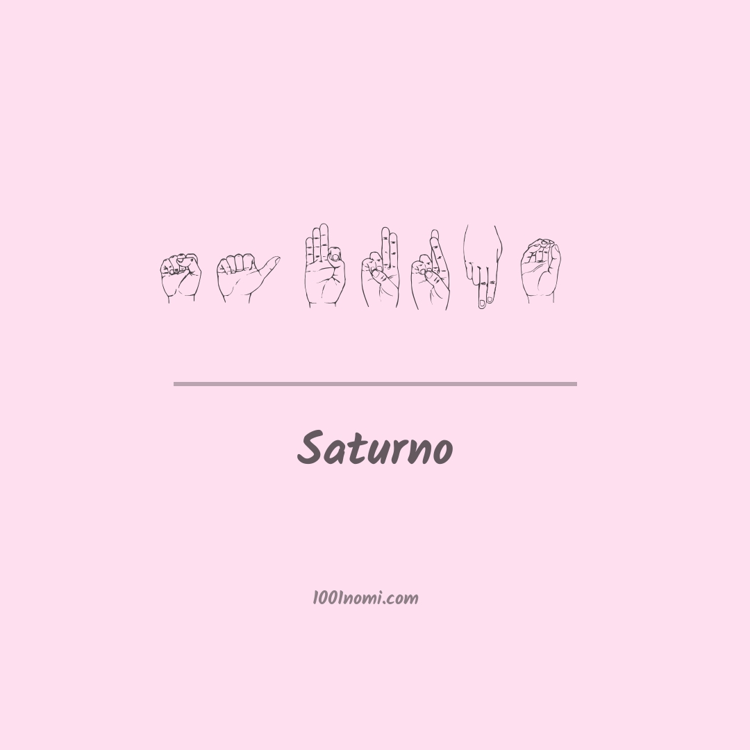 Saturno nella lingua dei segni Saturno nella lingua dei segni