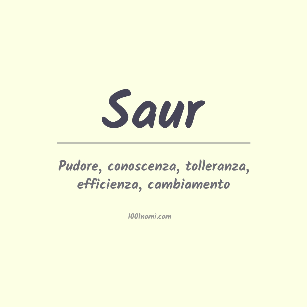 Significato del nome Saur