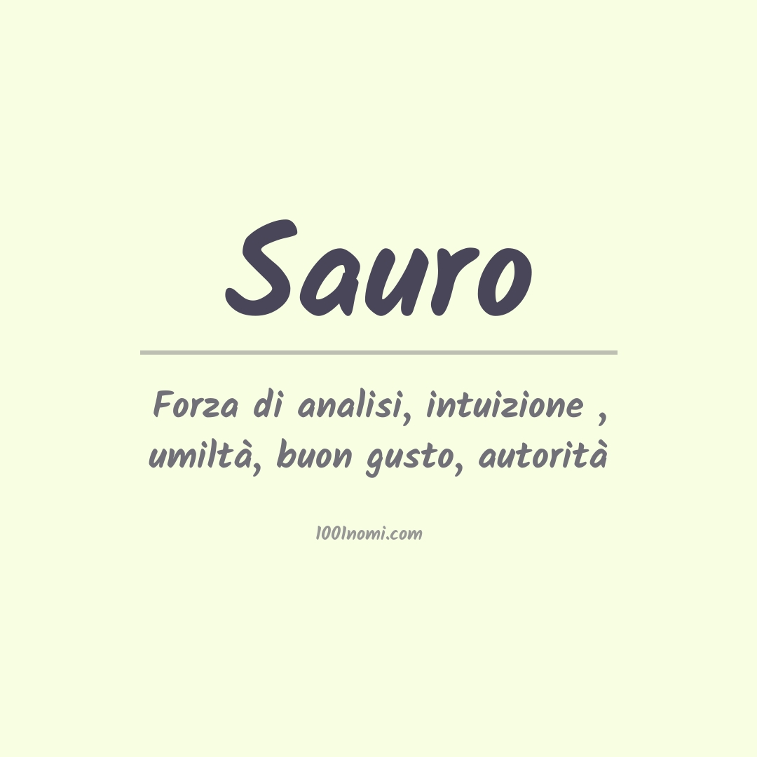 Significato del nome Sauro