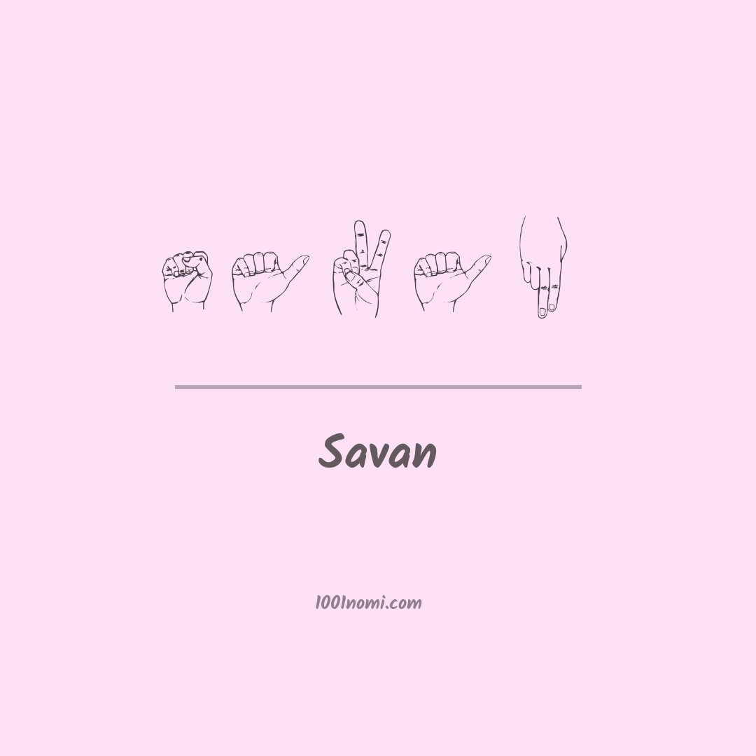 Savan nella lingua dei segni