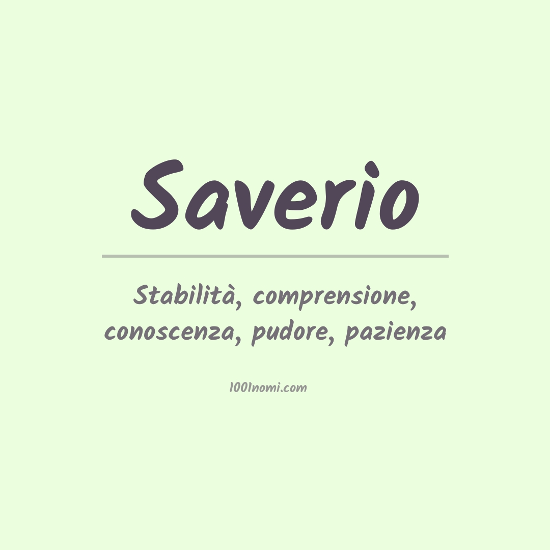 Significato del nome Saverio