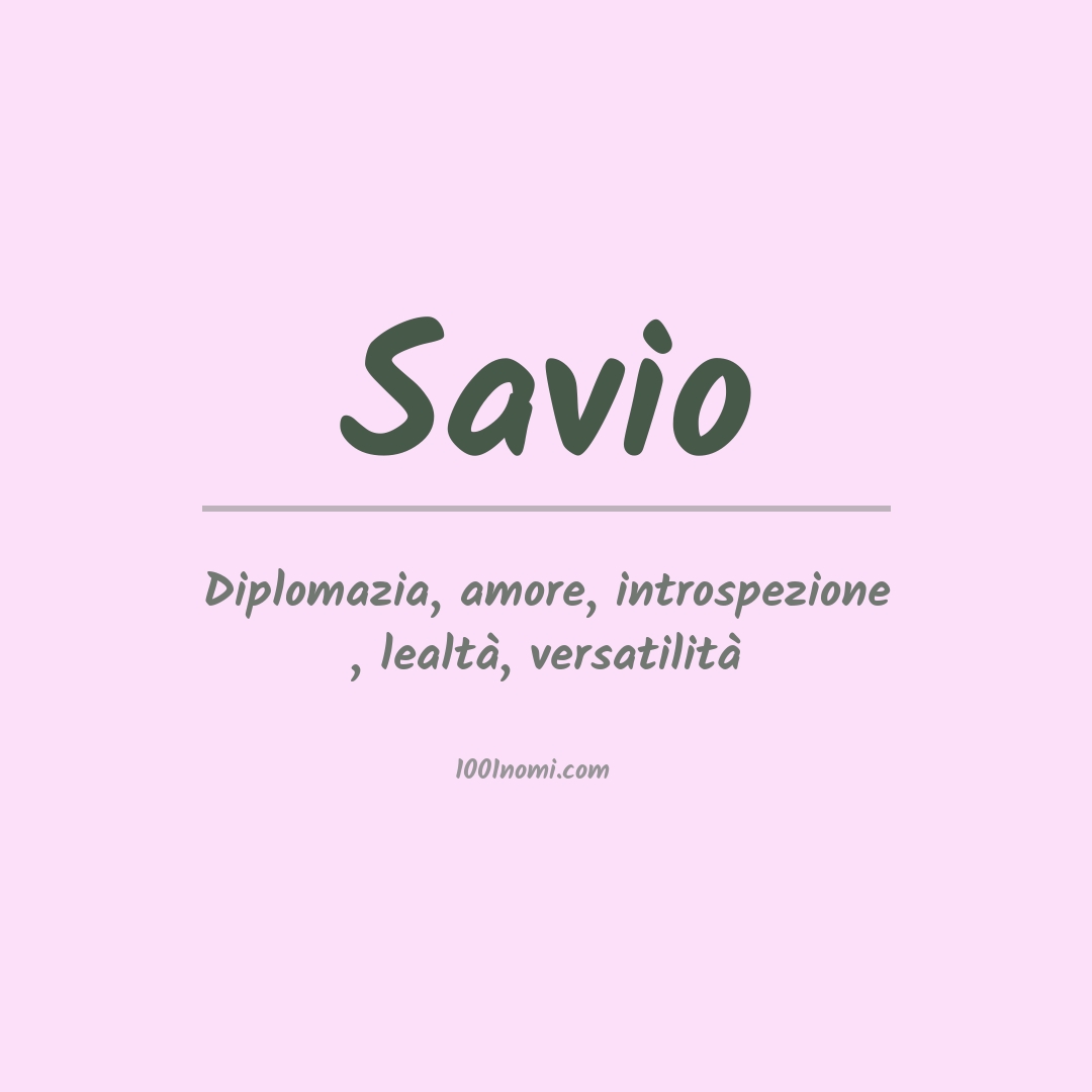 Significato del nome Savio