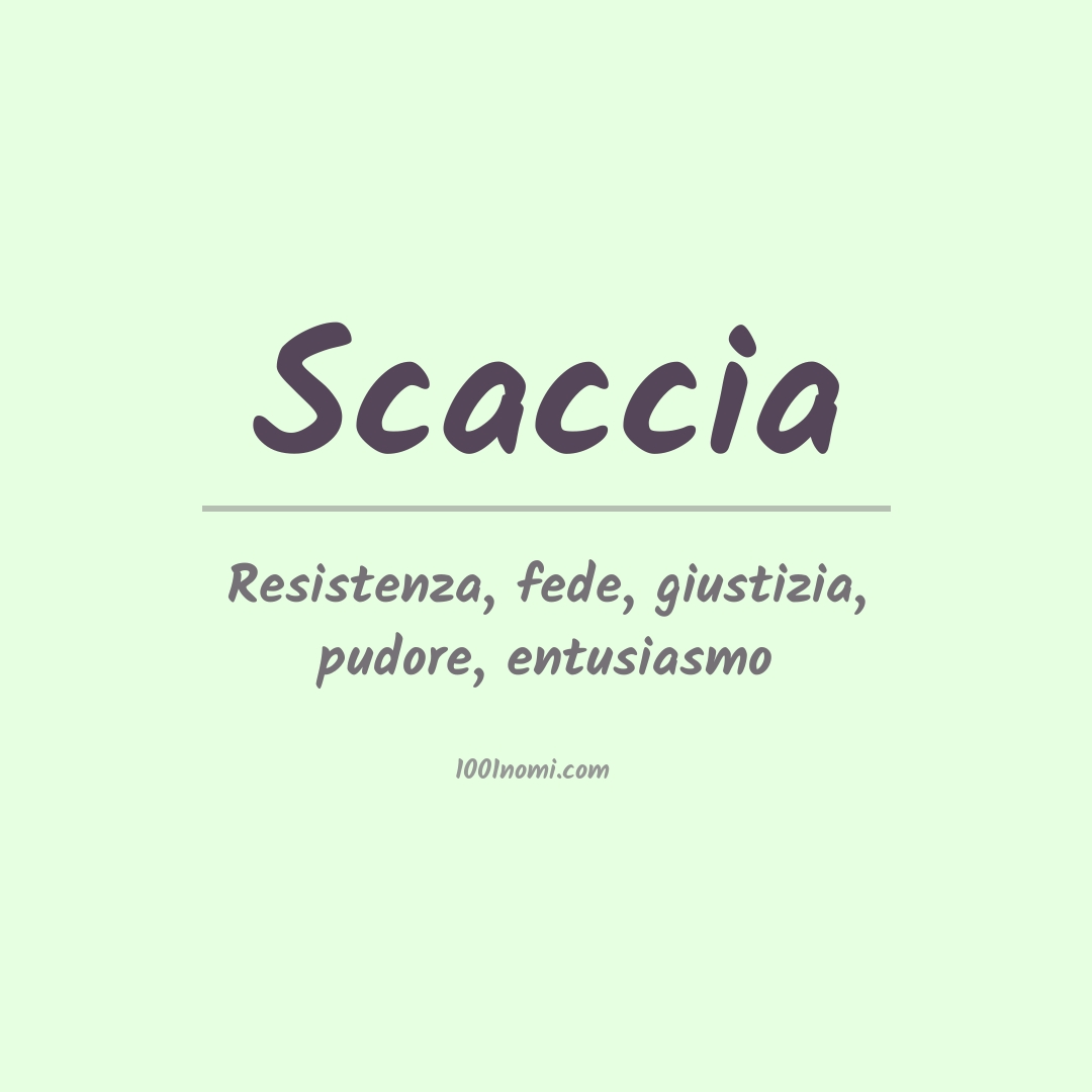 Significato del nome Scaccia