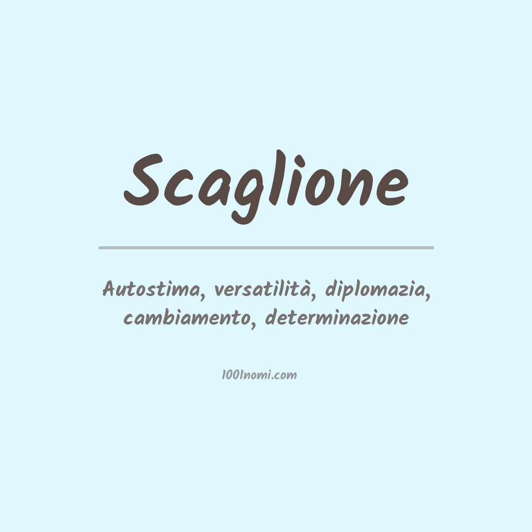 Significato del nome Scaglione