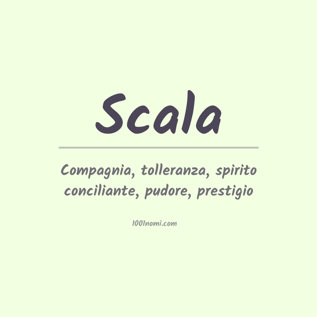 Significato del nome Scala