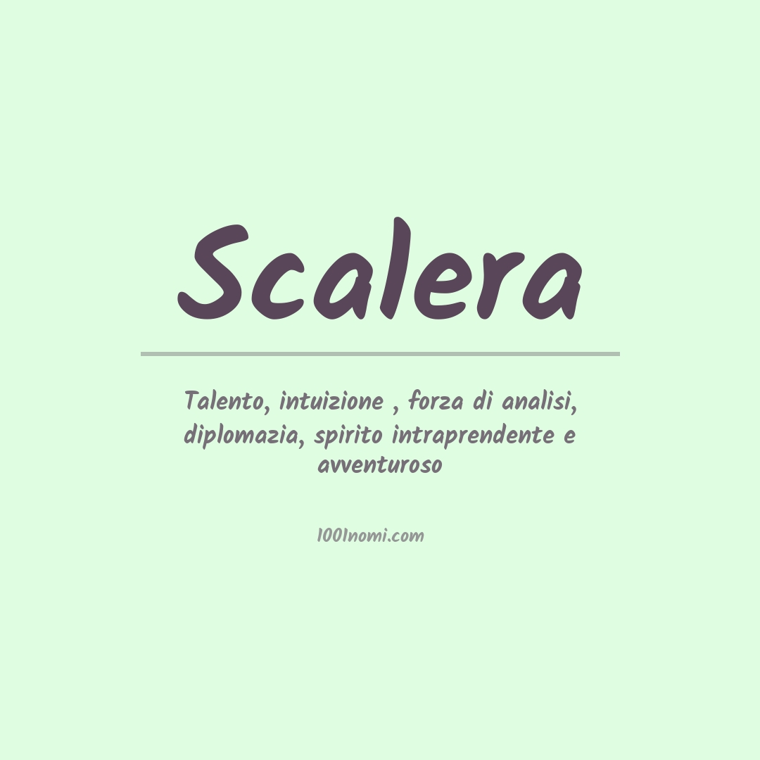 Significato del nome Scalera