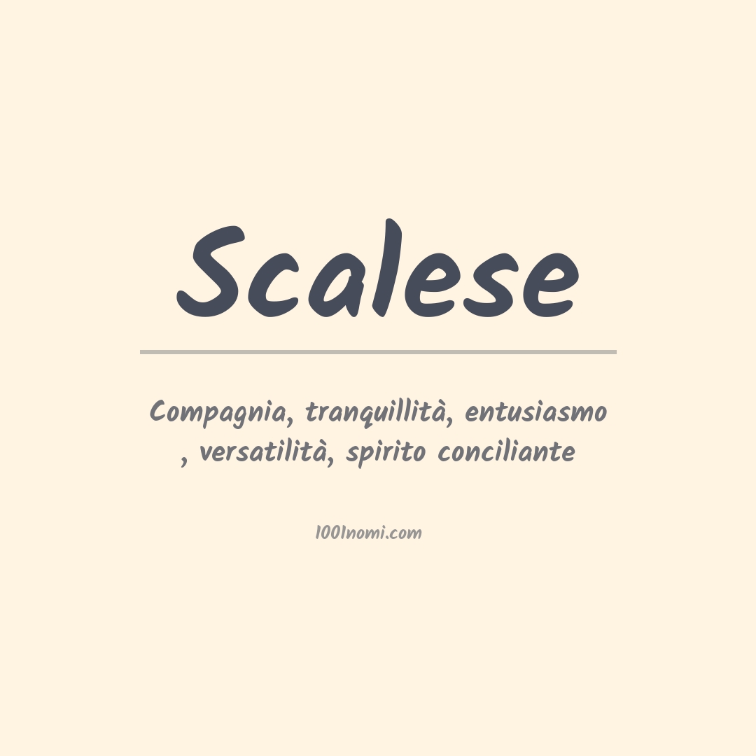 Significato del nome Scalese