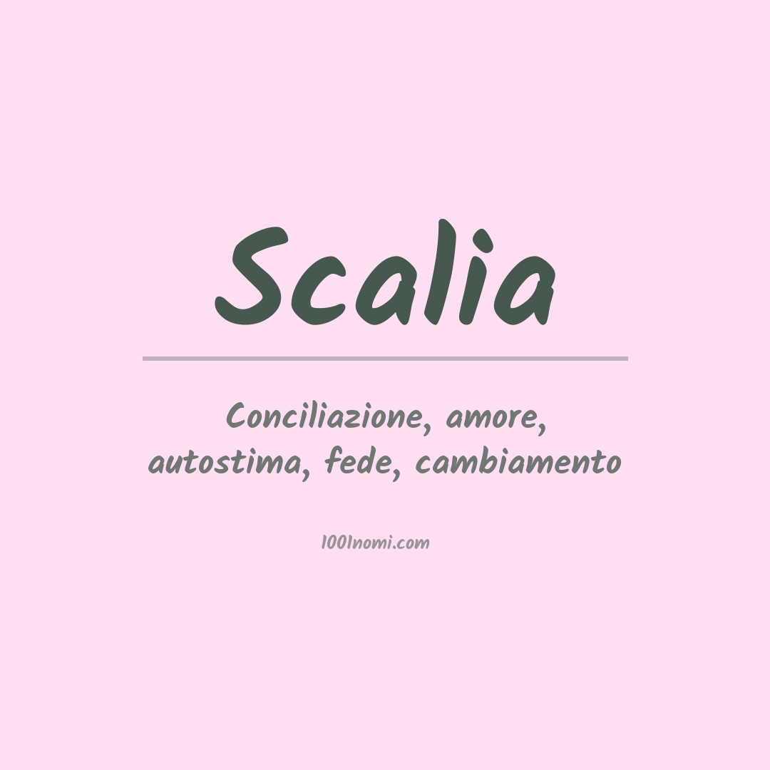 Significato del nome Scalia