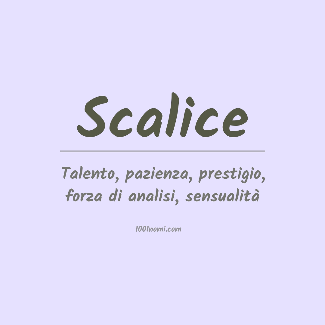 Significato del nome Scalice