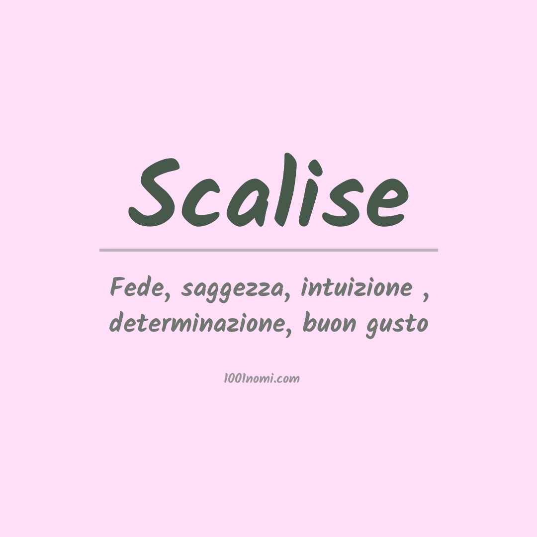 Significato del nome Scalise