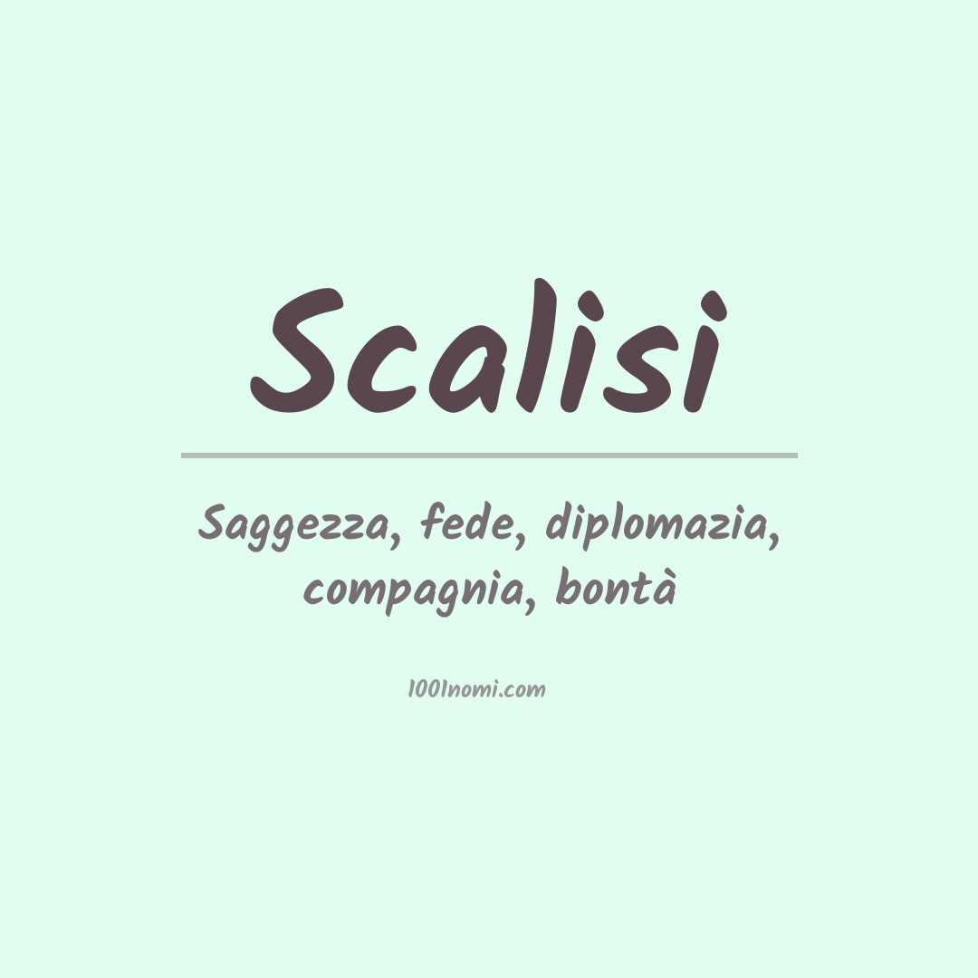 Significato del nome Scalisi