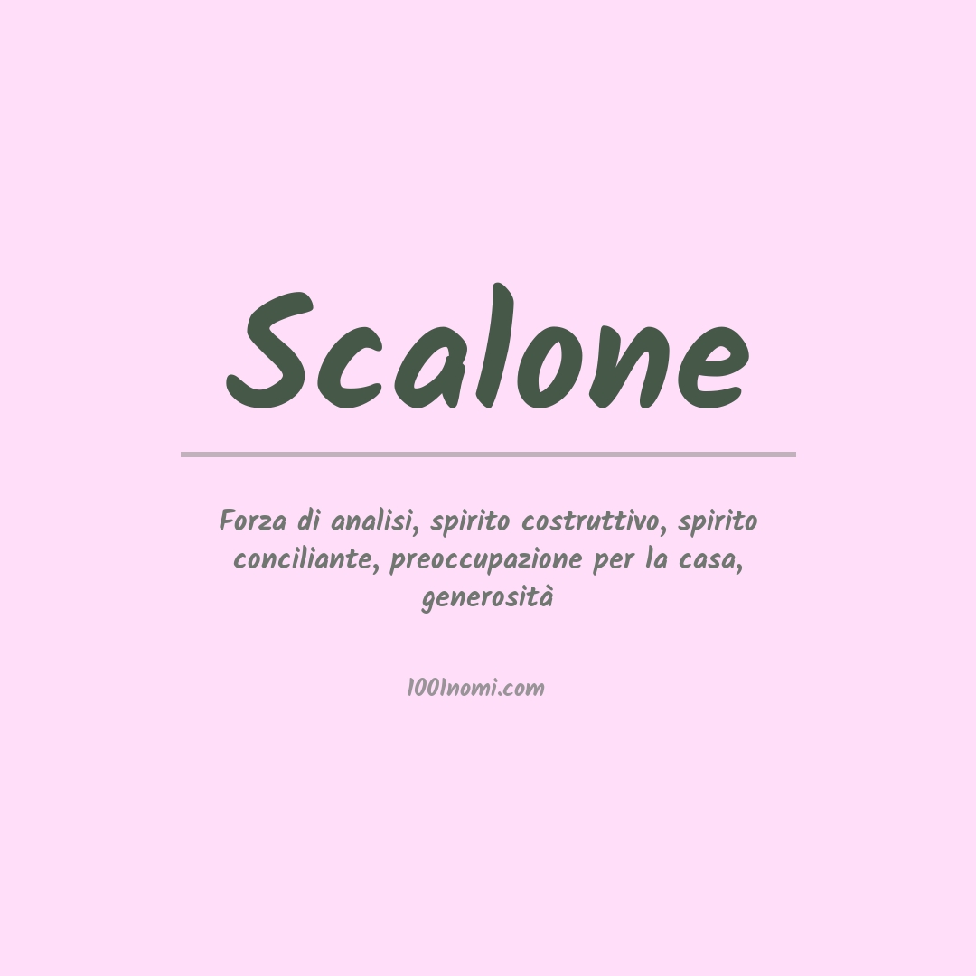 Significato del nome Scalone