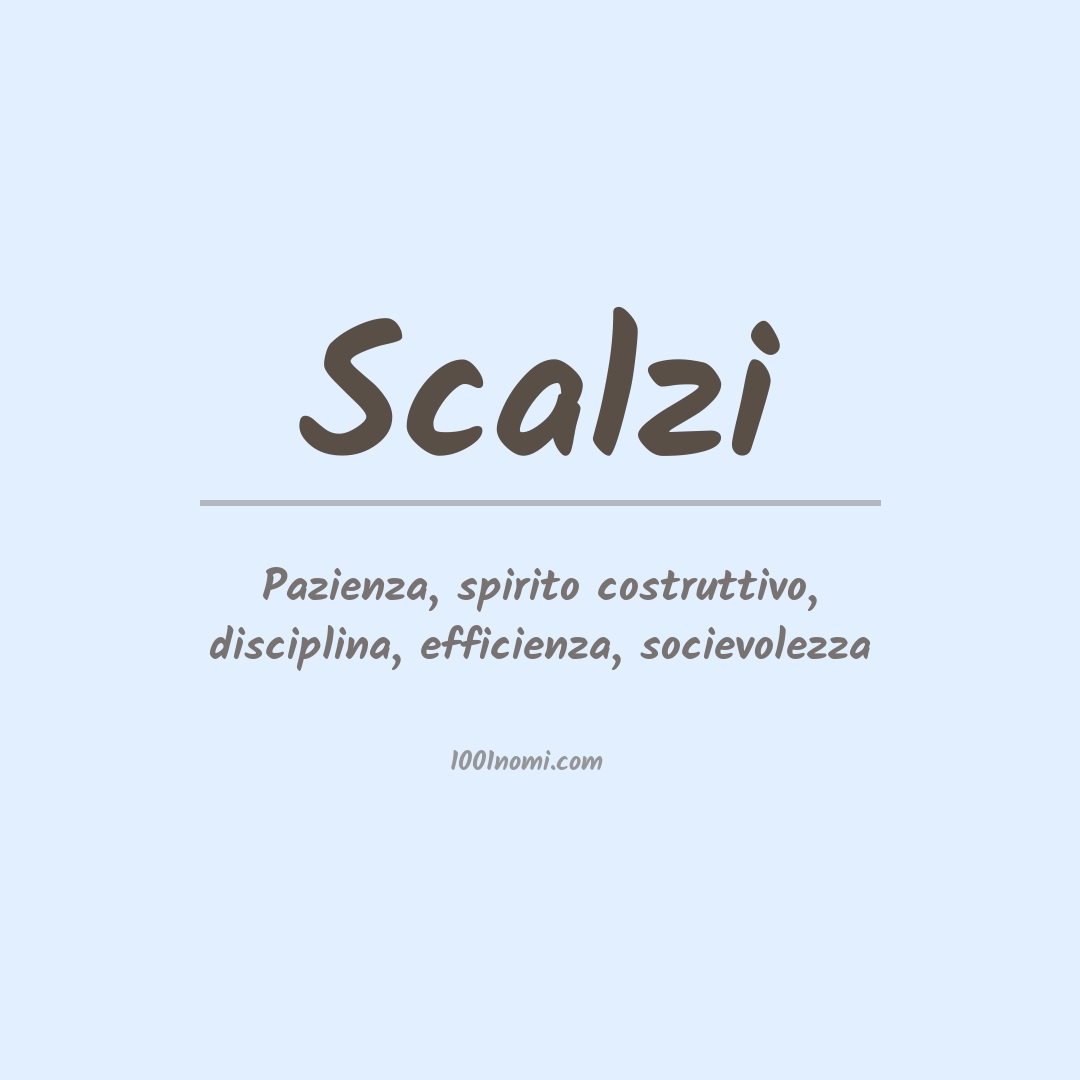 Significato del nome Scalzi